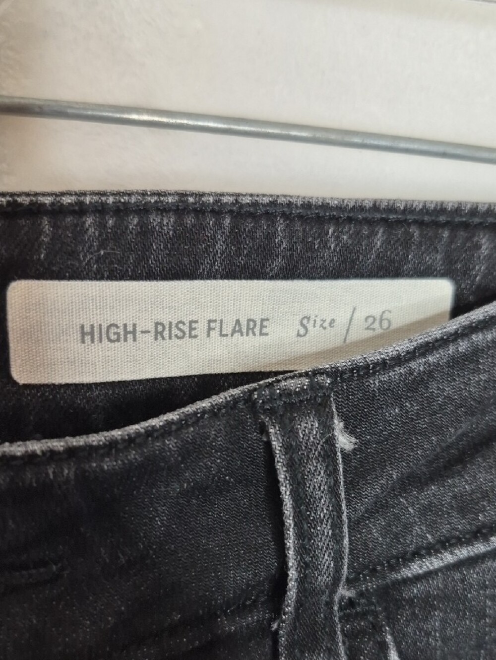 Pilcro and the Letterpress High-Rise Flare Black Jeans Size 26 - Picture 4 of 10
